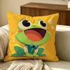 Cute Frog Cushion Cover Pillow Cover Nordic Minimalist Throw Doublesided Print Cushion Case For Sofa Bedroom Decor
