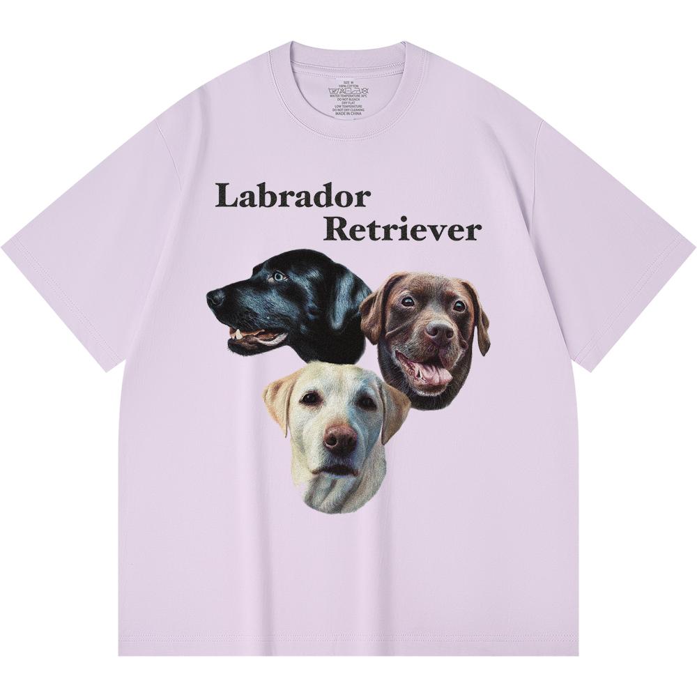 Tricou 230GSM 100% Bumbac cu Imprimeu Labrador Retriever Tricouri Amuzante Stil Harajuku Bumbac Pieptănat