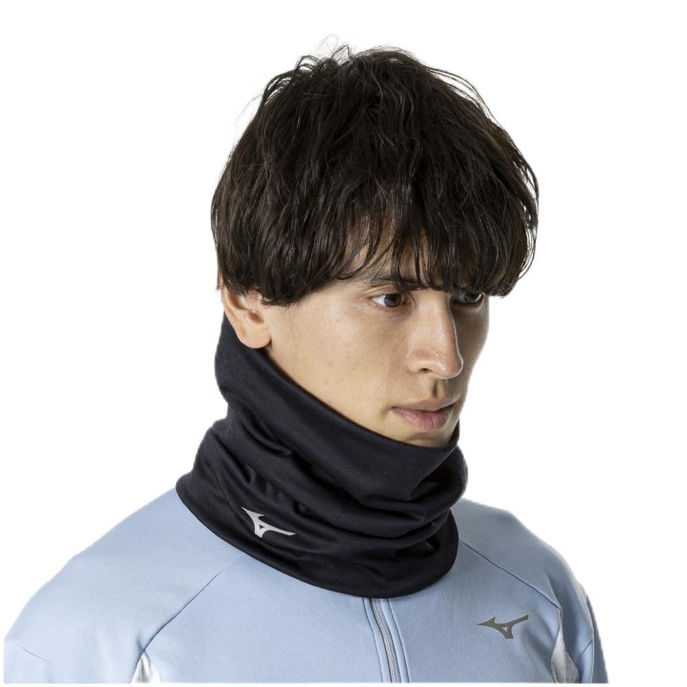 

Mizuno Breath Thermo Running Neck Reflective Free Size Warmer, Moisture-Wicking, Heat-Generating, Cold-Weather Protection, Deodorizing, Print, чёрный