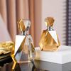 14-17ml Garrafa de Perfume Vintage com Diamante Decoração de Casa Grande Capacidade Âmbar Vidro de Cristal Garrafa de Perfume Presente Decoração de Mesa