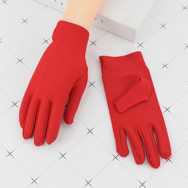Elastane gloves thin men's and women's gloves driving elastic black and white etiquette dance performance elastane industrial gloves