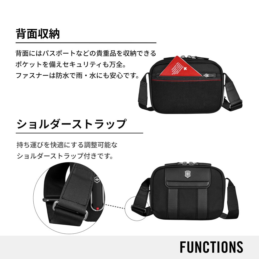 Victorinox Architecture Urban2 Compact Crossbody Bag with Sound Pocket for Earphones, Shoulder Bag, Shoulder Strap, Compartment, Multi-Tool Handle,