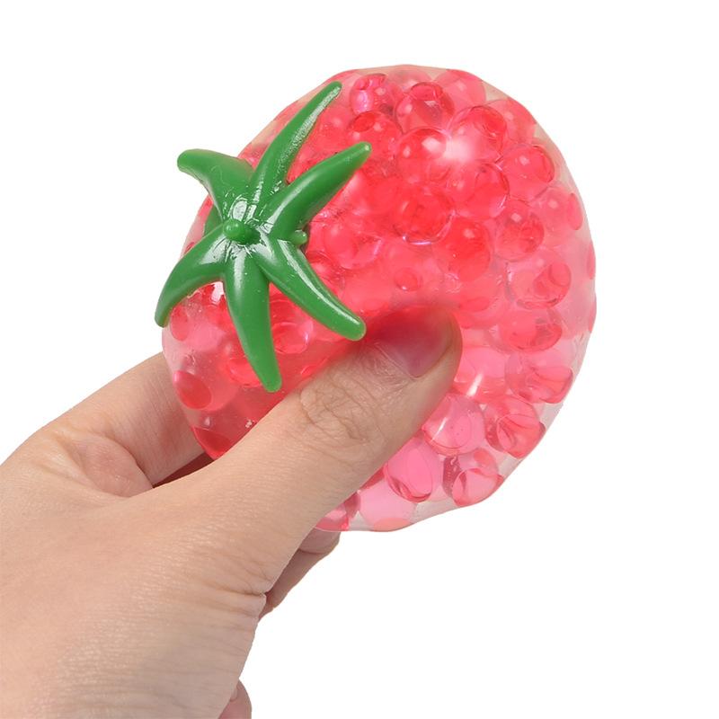 

Tomato Water Bead Squishy Toy, Colorful Sensory Stress Ball, Portable Office Anxiety Relief Decompression Gift червоний