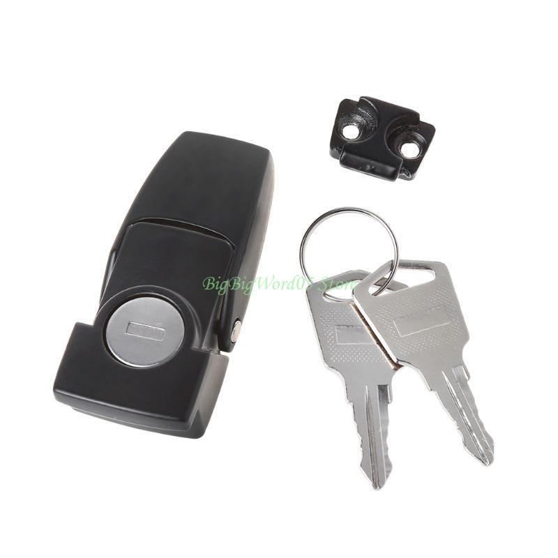 

24TE Cabinet Black Coated Metal Hasp for Latch DK604 Security Toggle Lock With Two Ke чёрный