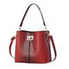 Bucket Bag, Crocodile Pattern Handbag, Quality Shoulder Bag, Women's Bag.