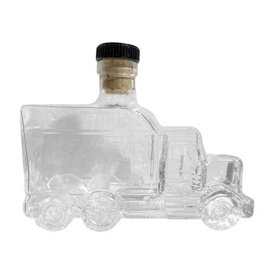 Whiskey Decanter Wine Glass Bottle Half Truck Bourbon Pourer Alcohol Decanter Bottle 375ml Decorative Decanter Bar Accessories