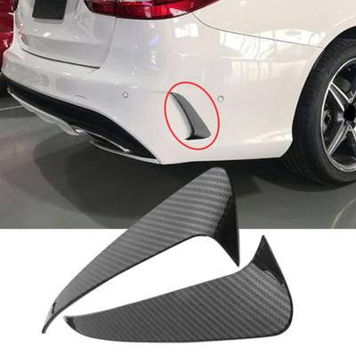 2PCS Rear Bumper Spoiler Both Side Canard Cover Trim for Mercedes-Benz C-Class Estate S205 C180 C200 AMG 2015-
