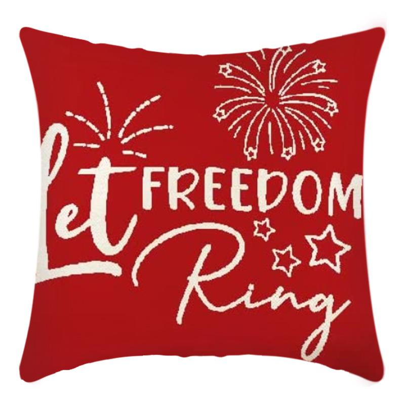 Independence Day Pillow Case Flag Print Home Living Room Bedside Decoration Pillow Cushion Pillow Case