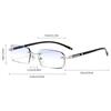 Men's Myopia Glasses  Business Frameless Transparent Anti Blue Myopia Glasses Anti Fatigue Outdoor Glasses