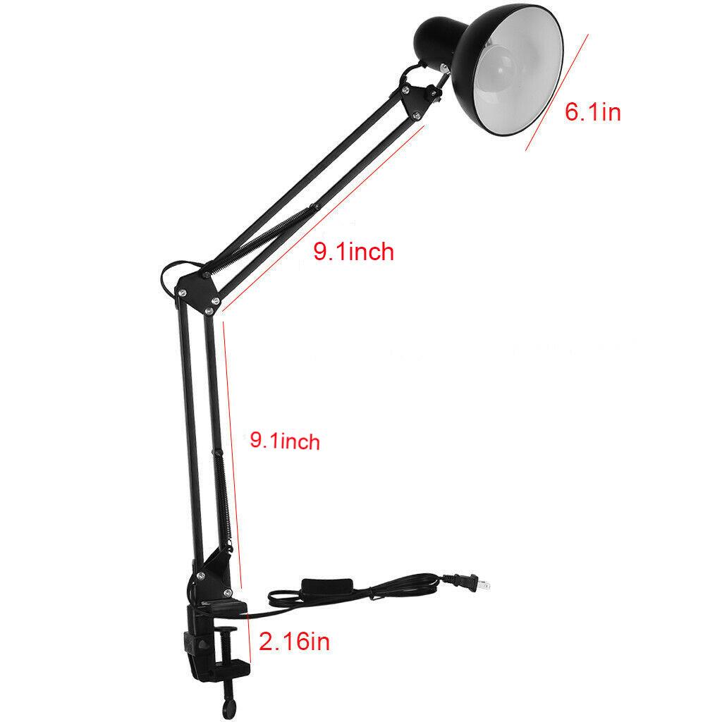 Adjustable Clip Table Light Reading Task Lamp LED Bulb Office Lighting Desk Lamp Clip On Light Eye Protection Bedroom Table Lamp