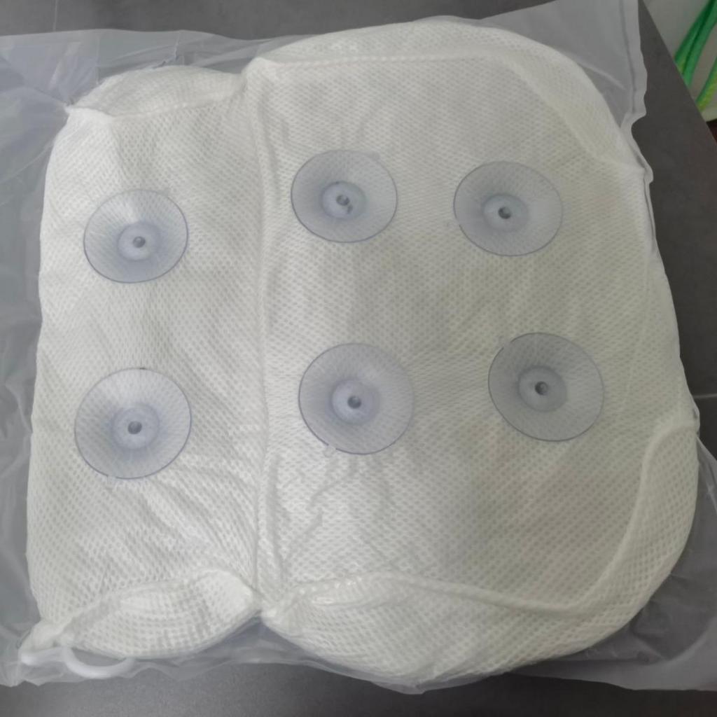 3D Mesh Rutschfestes Badewannenkissen mit Saugnäpfen - Maschinenwaschbares Badekissen und Rückenlehne.