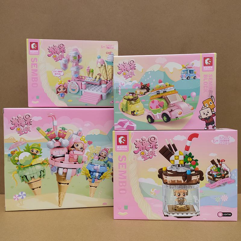 Sylvanian Families Candy Planet Pink Heart Building Blocks - Cute Birthday Gift for Girls