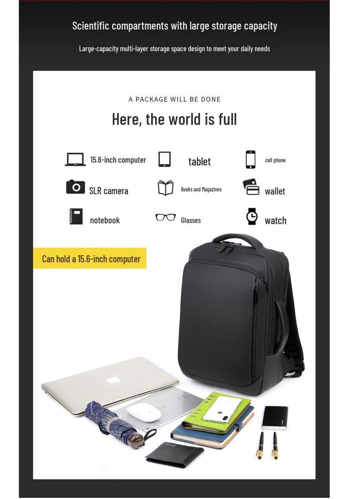 2025 Men's Multifunctional Genuine Leather Business Backpack