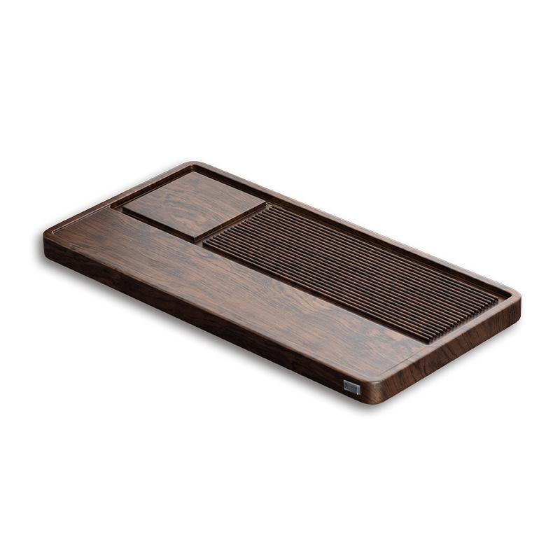Tea tray solid wood household living room new dry brewing small tea table whole high-end office kung fu tea set drainage