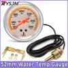 2 Inch 52mm Water Temperature Gauge Dual Scale Mechanical with Sensor 21mm 1/2NPT Thread 18m Wire for 12V Vehicle Use
