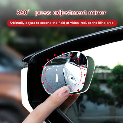 2Pcs Auto Spiegel HD Konvexen Spiegel Toter Winkel Auto Rückspiegel 360 Grad Weitwinkel Fahrzeug Parkplatz Randlose Spiegel