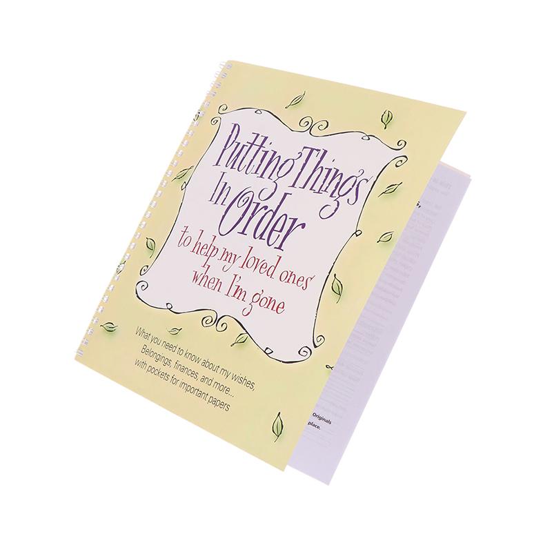 1Pc End Of Life Planner Workbook Putting Things In Order To Help My Loves When I`M Gone