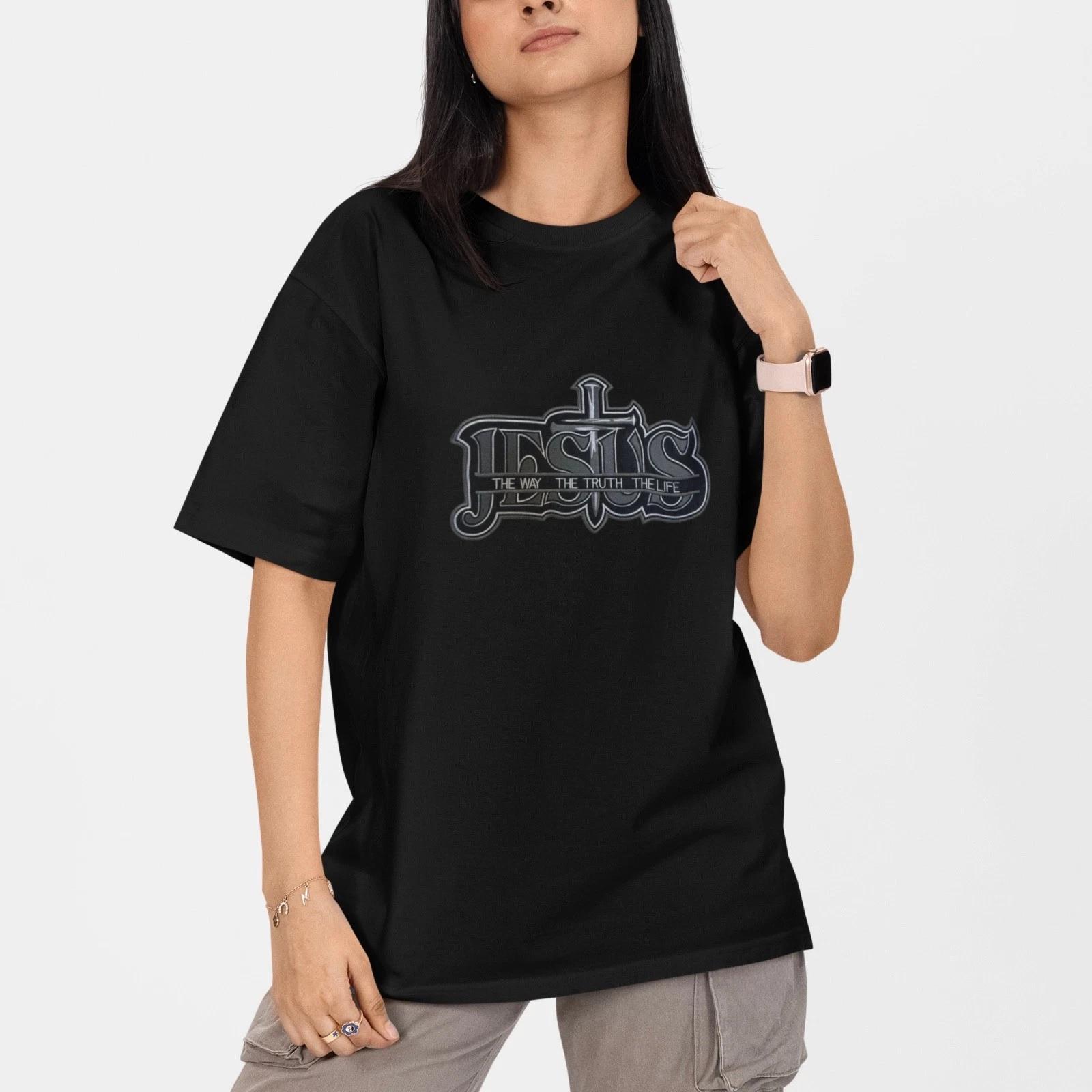 Jesus Cross T Shirt Christian Faith The Way Truth Life Religious Tee Unisex XXXL