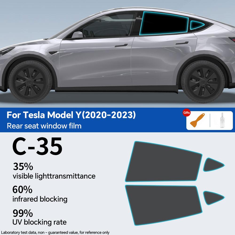 Vorgeschnittene Auto-Fenster-Sichtschutz-Tönungsfolie für Tesla Model Y   -2024 Auto-Aufkleber Folien Keramik Solar UV-Schutzfolien