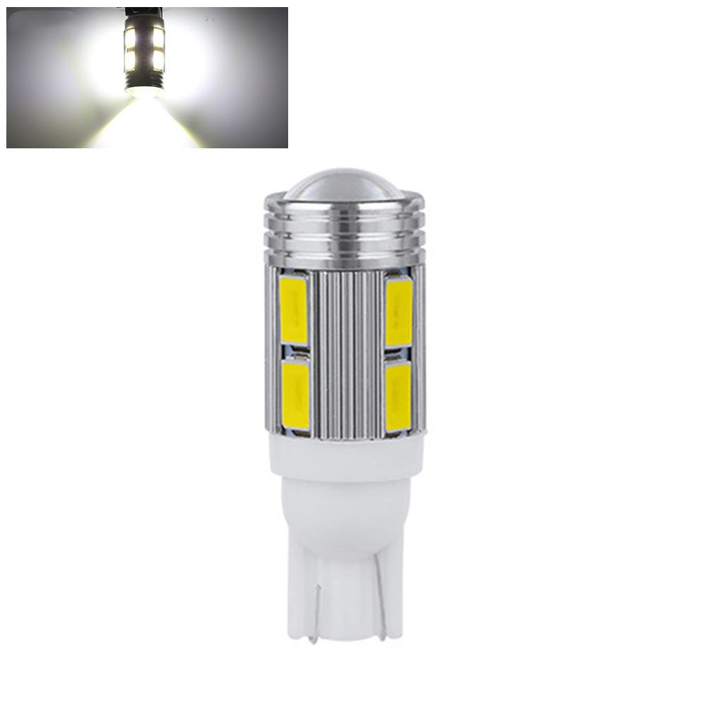 

T10 Автомобильная светодиодная лампа W5W 10SMD 5630, фонарь заднего хода, лампы для чтения, постоянный ток 12 В, боковая подсветка номерного знака, лампы багажника белый