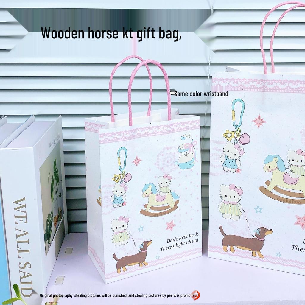 Cute Cartoon Kraft Paper Tote for Jewelry & Small Gifts
