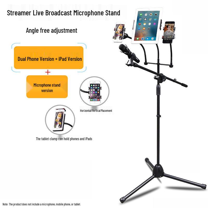 Kids' All-in-One Stage Mic with Folding Tripod for Singing & Streaming