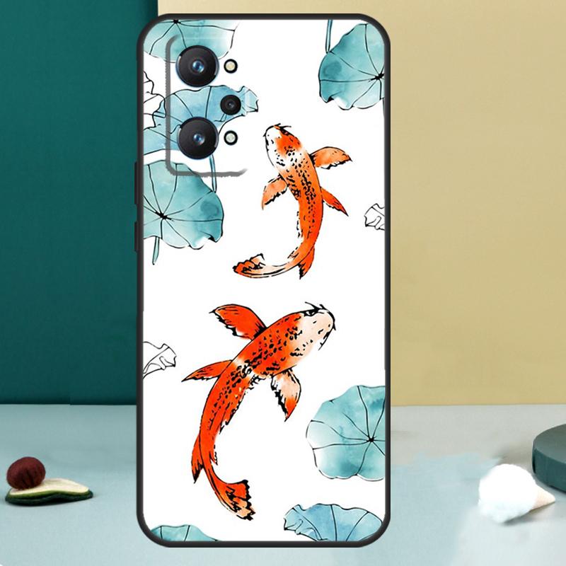 Koi Carp Fish Yin Yang For Realme 13 12 10 11 14 Pro Plus GT 6 5 6T GT7 Pro C55 C53 C51 C21Y C25S C75 C67 C61 Case
