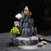 Resin Backflow Incense Home Ornament Mountains River Waterfall Reflux Incense Burners Fountain Backflow Aroma Incense Holder 7