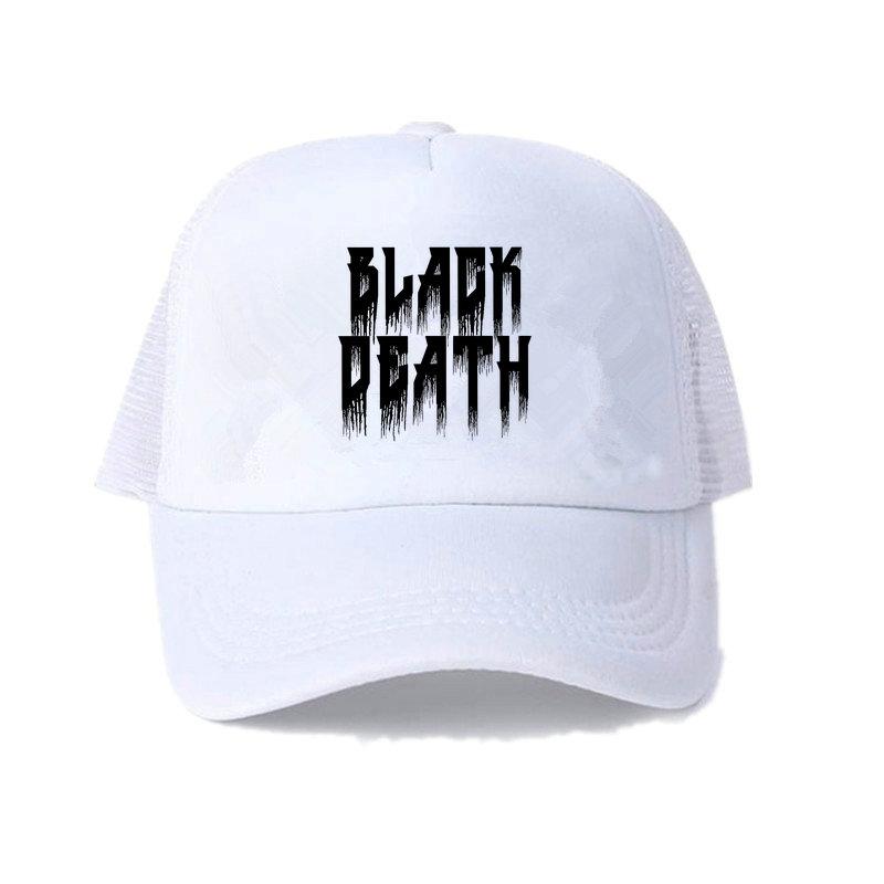 Der schwarze Tod-Sommerhut, mittelalterliches Leben, Überleben, Spiel, Hüte, Kappe, Unisex, gefallener Schädel, Trucker-Kappe, grausame Krankheit, Baseballkappe, YY462