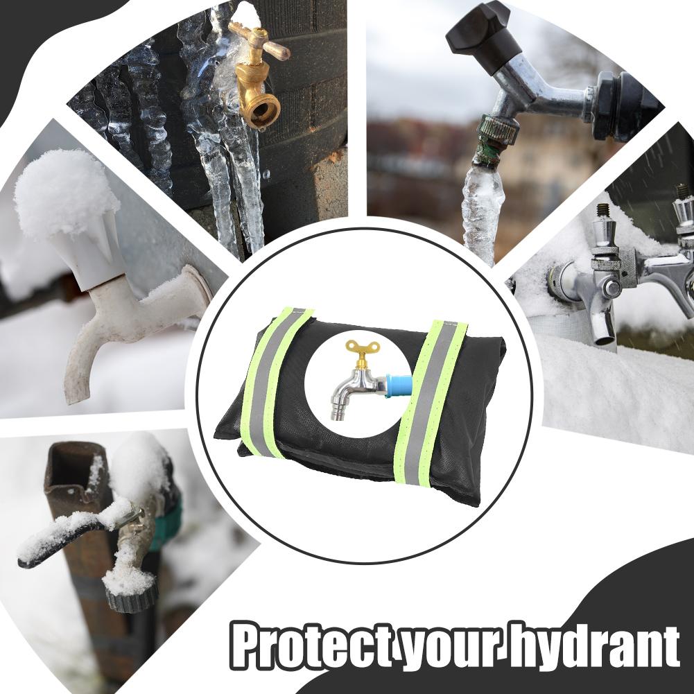Winter Waterproof Outdoor Garden Faucet Tap Cover Antifreeze Oxford Cloth Faucet Protector for Home Kitchen Faucet Accessories
