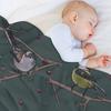 Vogelmuster Überwurfdecke für Baby Niedliche flauschige Flanellstoff Decken