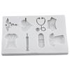 Nurse Uniform Silicone Mold Medical Equipment Fondant Molds Cake Decorating Tools Cupcake Topper Candy Resin Clay Chocolate Gumpaste Mold