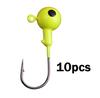 10pcs/lot New Strong Jig Head Hook 3.5g 5g 7g 10g 12g 14g 18g Fishing Hook Jig Lure Hard Baits Soft Worm Fishing Tackle Universal Lure Jig Hook