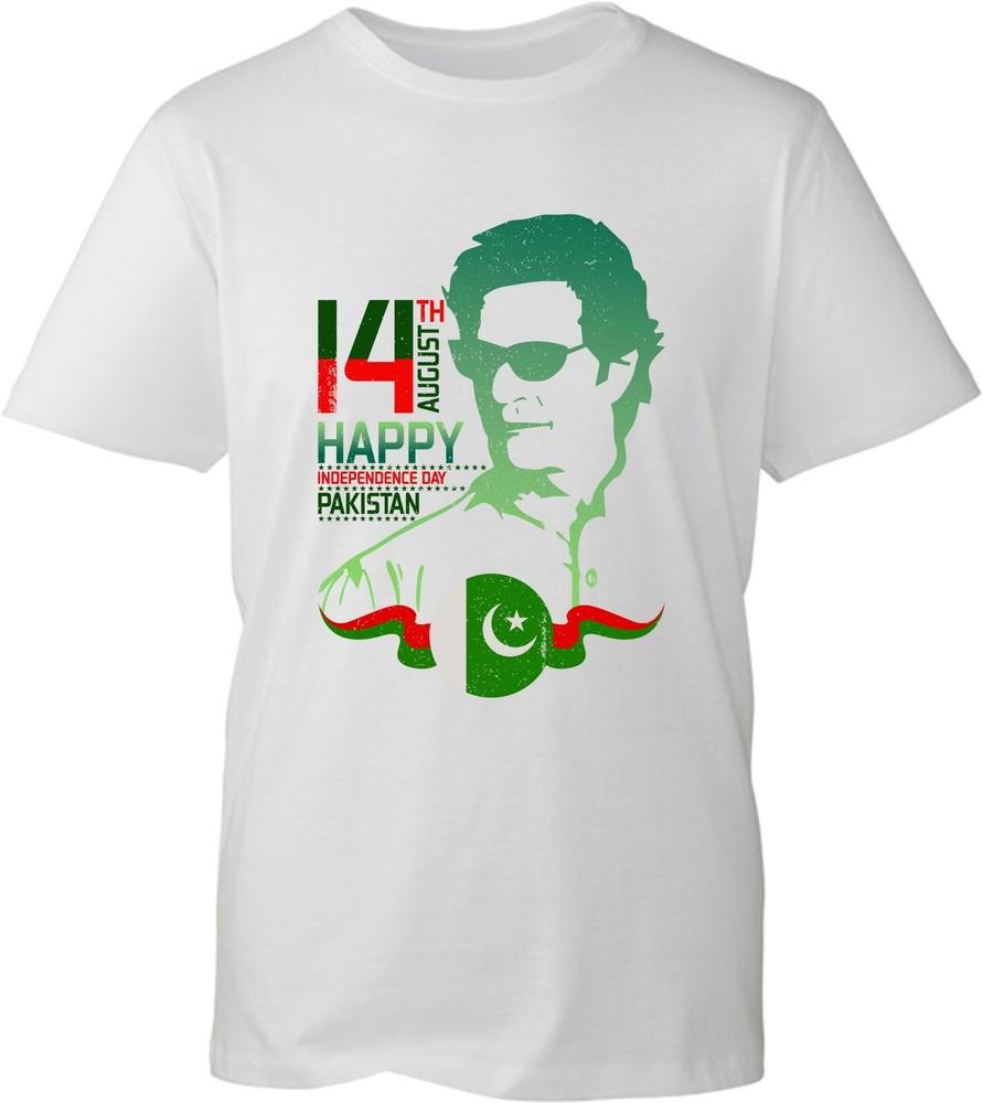 14th August Happy Independence Day Pakistani Flag Tshirt Imran Khan Gift Top S
