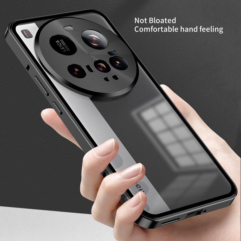 Elastic Snap Magnetic Metal Bumper Frame Case For Xiaomi 15 Ultra 5G 6.73" Clear Frosted PC Lens Protection Back Cover