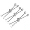 3Pieces Expandable Chain Stainless Steel Chain Bracelet Making Chain Extender Chain for Bracelet and Jewelry Extensions