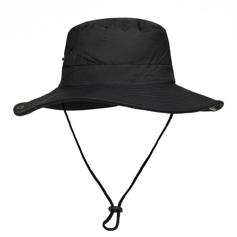 

Sunscreen hat Men s big eaves Summer sun hat Foldable mesh breathable outdoor fishing cool hat Fisherman hat Children M（56-58cm）