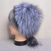 Winter Women Luxury Fur Hat Natural Fur Knitted Mink Fox Pom Pom Fur Hats With Balls Stylish Warm Fashion Girls Beanies Caps