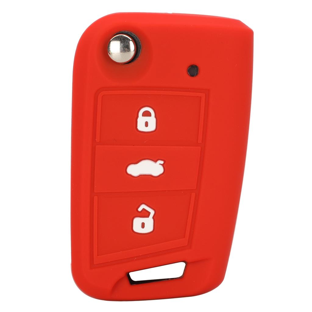 Jingyuqin 3 Button Silicone Key Fob Cover Case For VW Polo 2016 Golf 7 MK7 For Skoda Octavia Combi A7 For SEAT Leon Ibiza CUPTRA