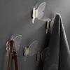 Gold/Black Bathroom Clothes Hook Transparent Acrylic Door Single Hook Wall Mounted Butterfly Bedroom Coat Hook Bath Robe Hook