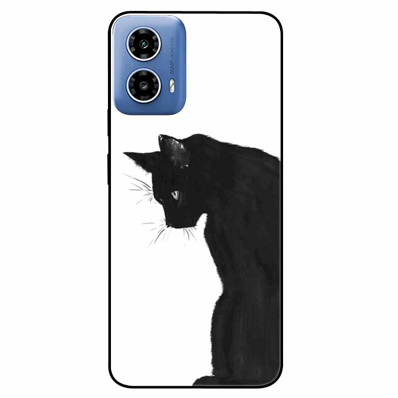 For Moto G34 5G Case G 24 Soft Silicone Fashion Animals TPU Bumper for Motorola Moto G24 G04 Painted Phone Covers Luxury Capa