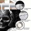 1pc Gothic Skull & Hand Design Shower Curtain - Extra Wide Polyester Bathroom Decor with Digital Print, Machine Washable, Blac