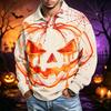 Men's Halloween Printed Long Sleeve Casual Shirt for Festive Occasions