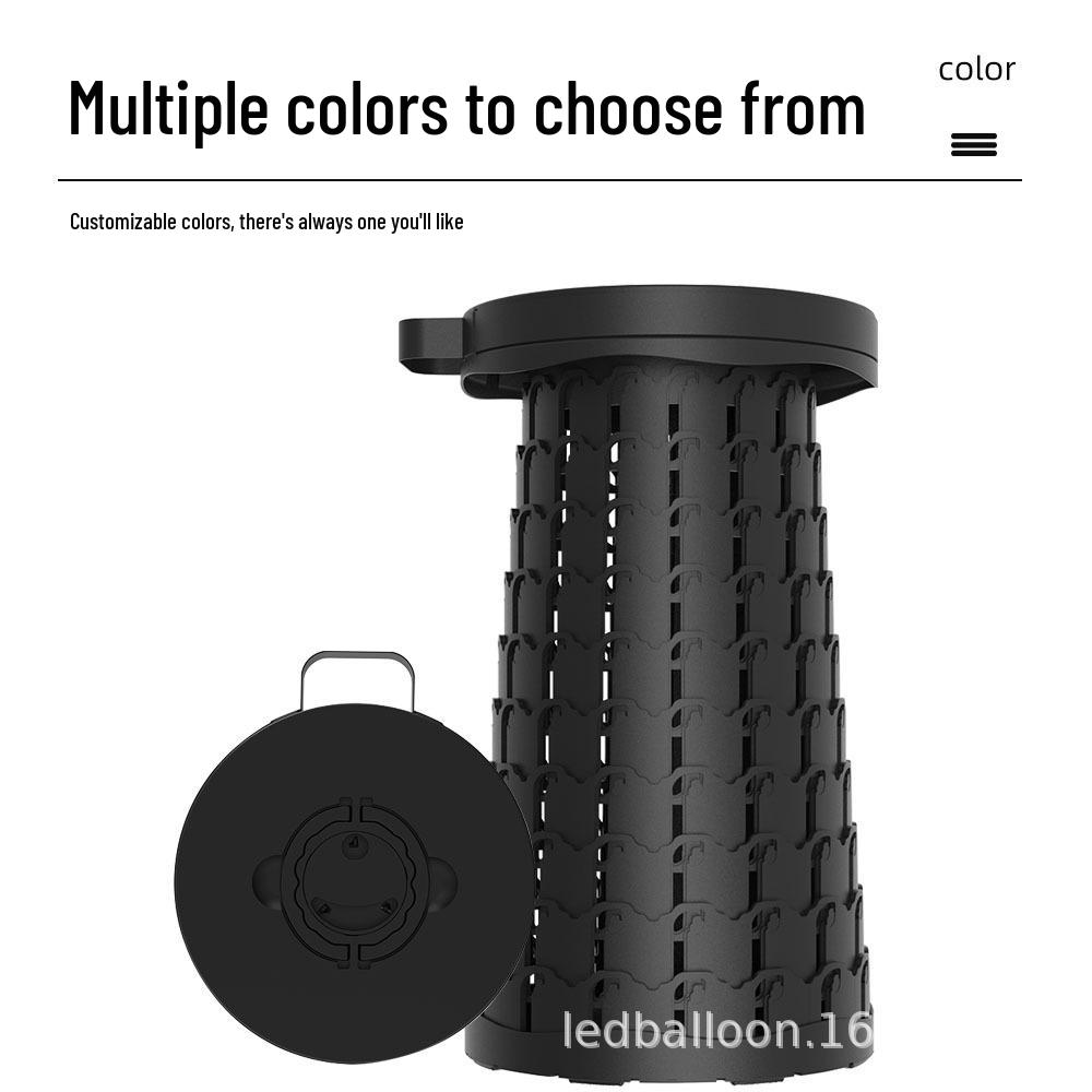 Compact Portable Telescopic Folding Stool - Lightweight, Space-Saving, One-Button Adjust, Ideal for Outdoor and Household Use