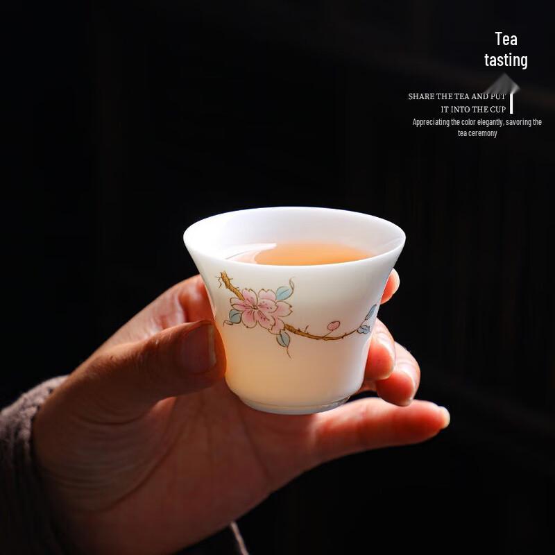 Tuopai High-Grade Suet Jade Porcelain Kung Fu Tea Set