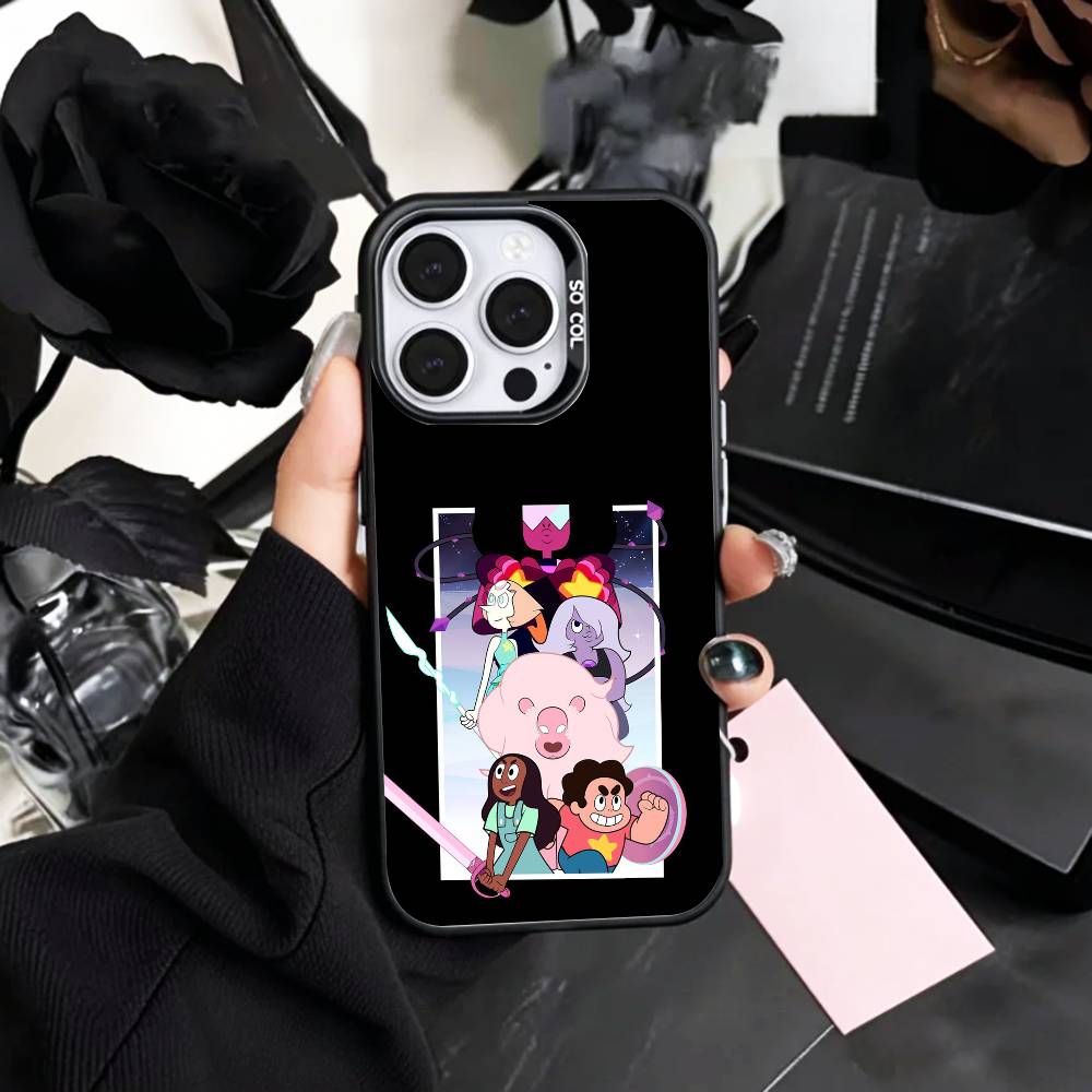 L-LGBTQ  S-Steven U-Universe   Phone Case For iPhone17,16,15,14,13,12,11 Plus,Pro Max Colored Silver Plated Inside Cover