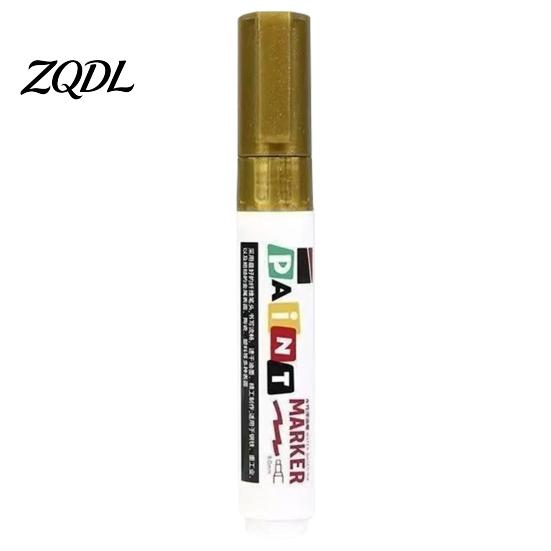 Plastic Surface Paint Pens 12 Colors Flat Tip Marker, Oil Based Broad Pen for Metal Tire Rubber Steel Glass Leather, Waterproof Quick Dry Touch