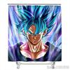 Anime Dragon Ball Z Son Goku Burdock Broli Bath Shower Curtain Waterproof 3D Cute With Hooks For Kids Bathroom Decoration
