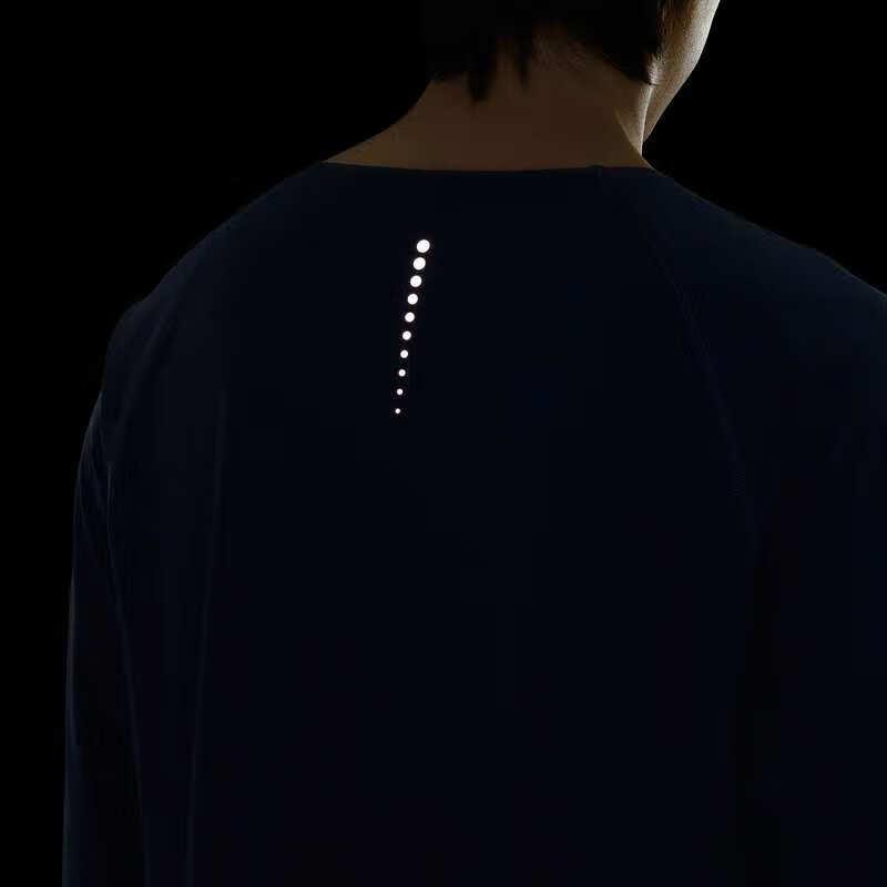 Adidas Solid Color Sports Casual Crew Neck Long Sleeve T-Shirt Unisex Tops Blue JY6987