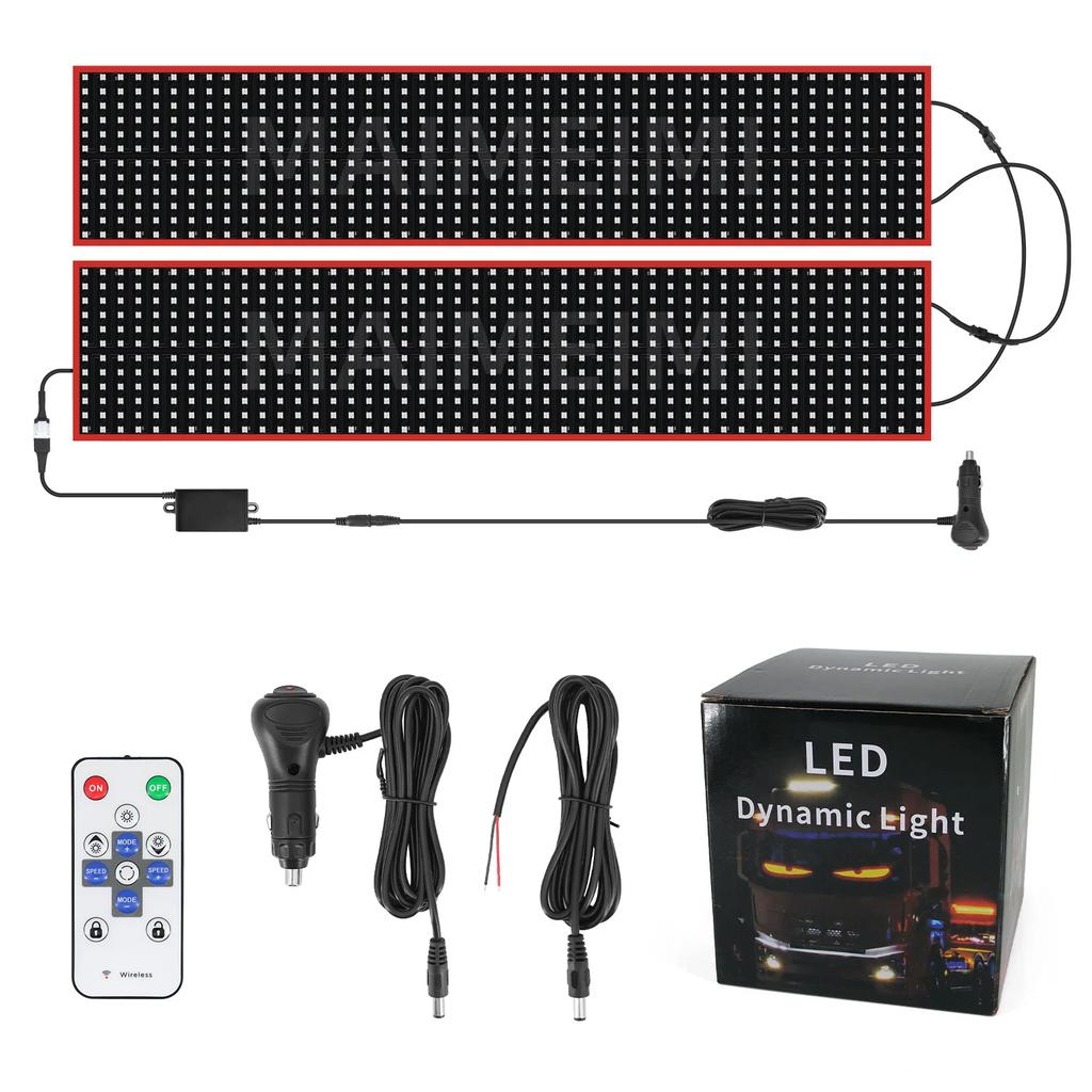 Car Truck Remote Control LED Matrix Pixel Panel LED Display Soft Foldable Lighting Scrolling Animation Matrix Screen LED Sign